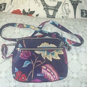 Vera Bradley dark floral cross over